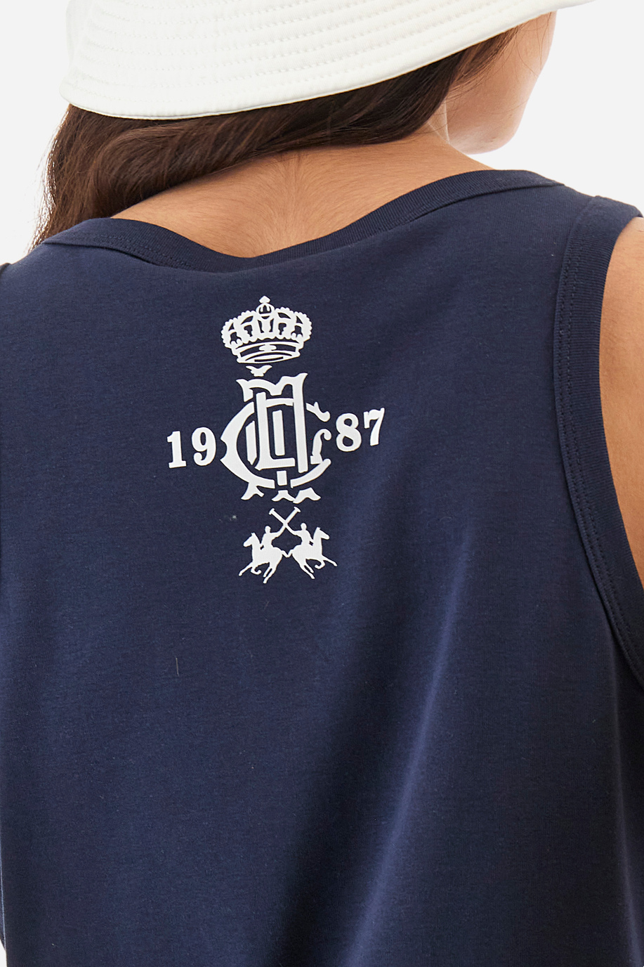 Ärmelloses T-Shirt aus Baumwolle Regular Fit – Yazmean - Damen | La Martina - Official Online Shop