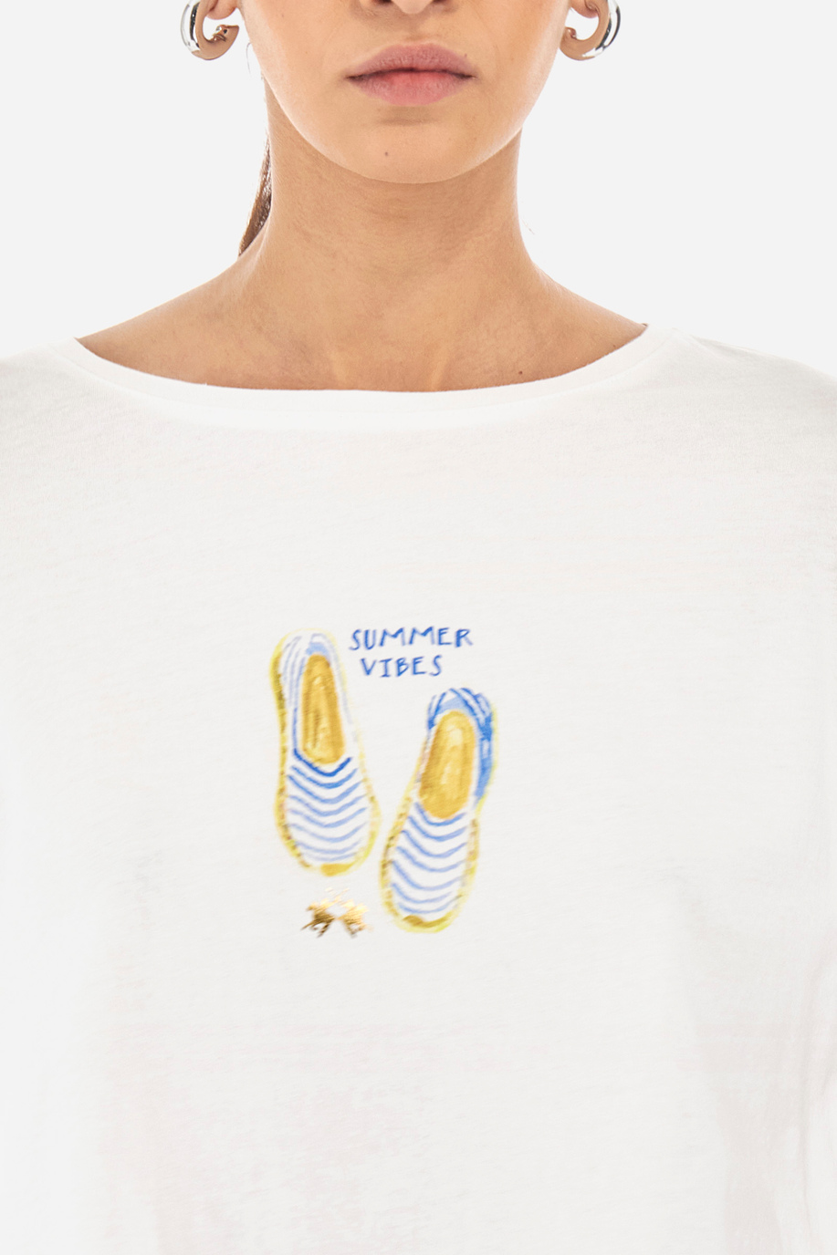 T-shirt coupe classique en coton - Yahaira - T-Shirts | La Martina - Official Online Shop
