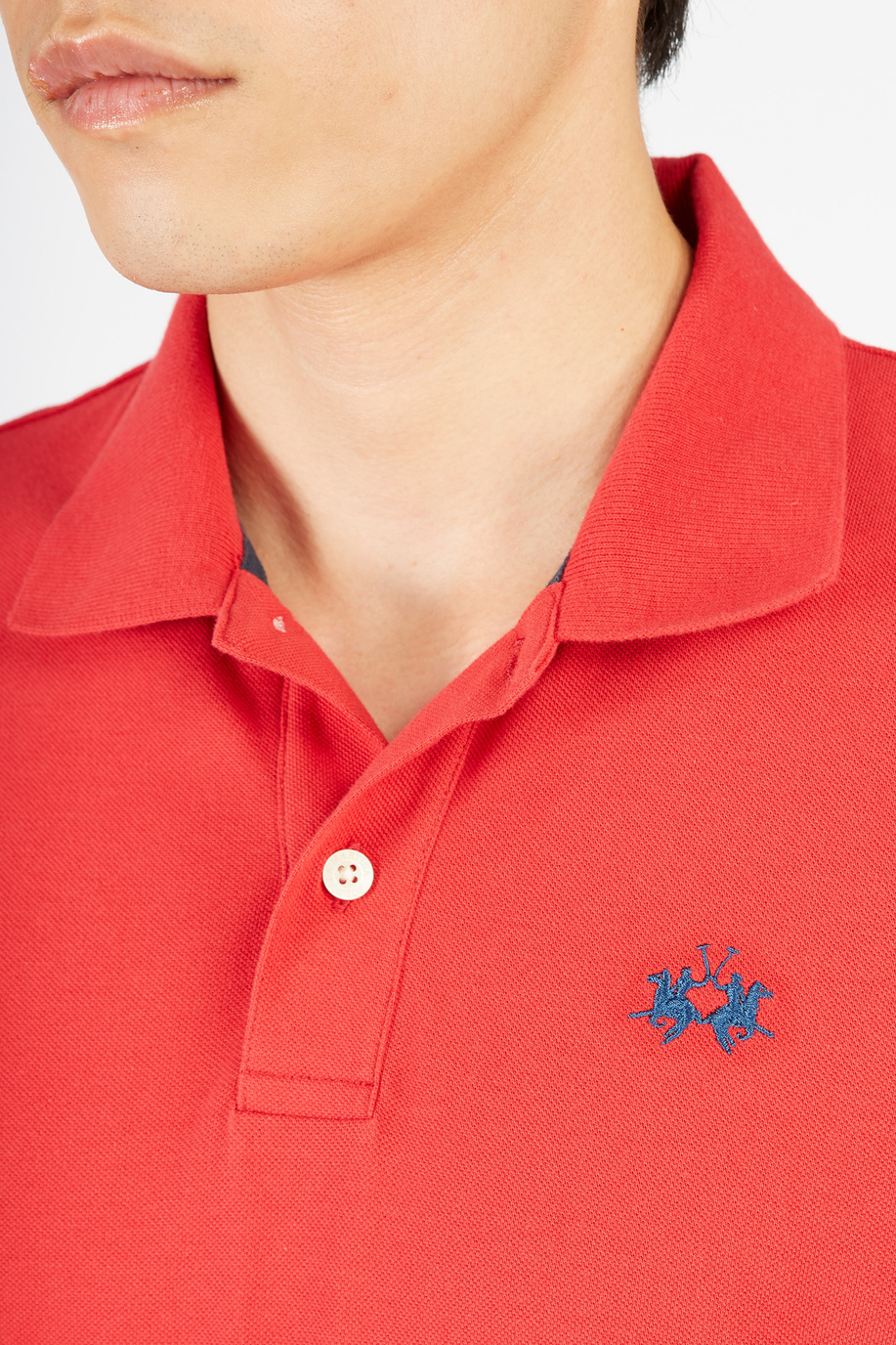 Men's regular fit short-sleeved polo shirt - Tex | La Martina - Official Online Shop