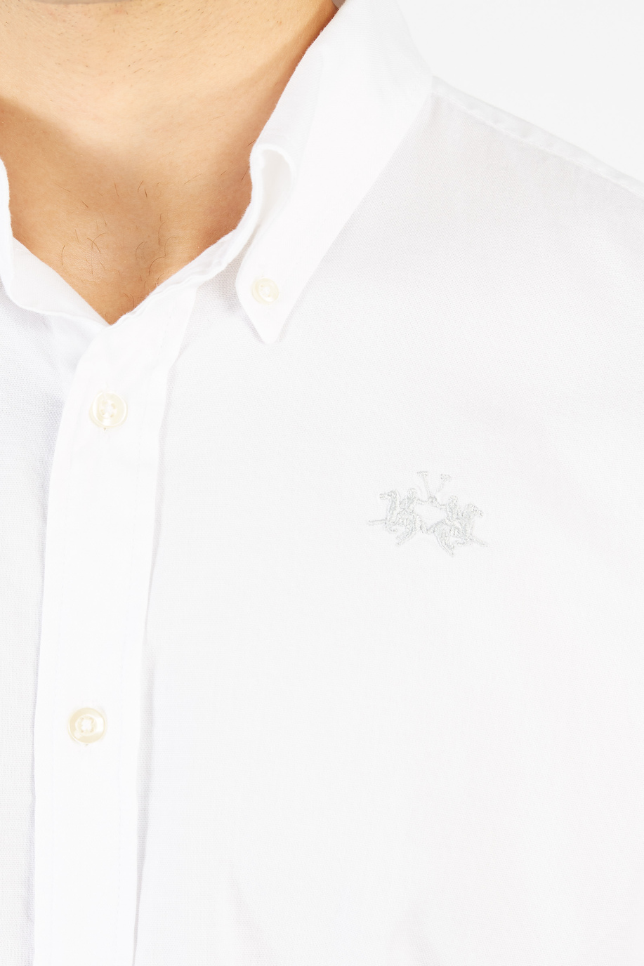 Hemd aus Baumwoll mit langen Ärmeln | La Martina - Official Online Shop