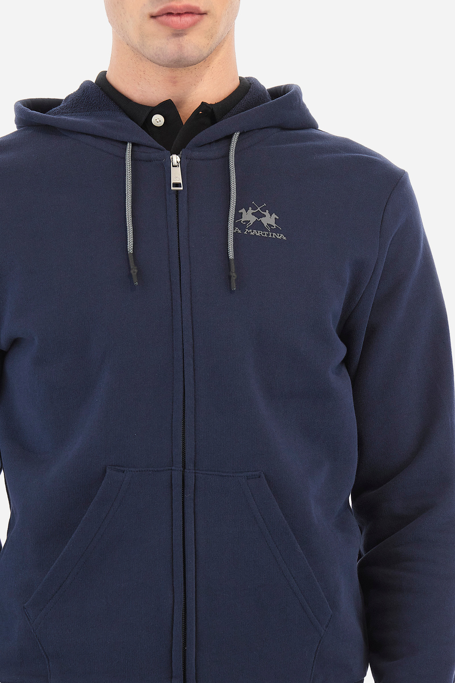 Herren-Sweatshirt mit durchgehendem Reißverschluss Regular Fit - Thiago | La Martina - Official Online Shop