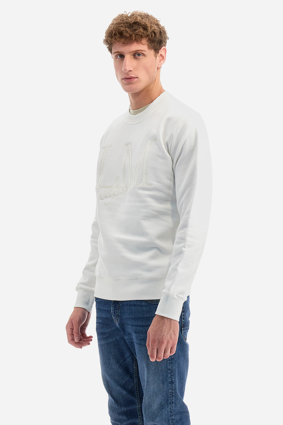 Langarm-Sweatshirt aus 100 % Baumwolle mit Rundhalsausschnitt und normaler Passform für Herren - Vitale - Sweatshirts | La Martina - Official Online Shop