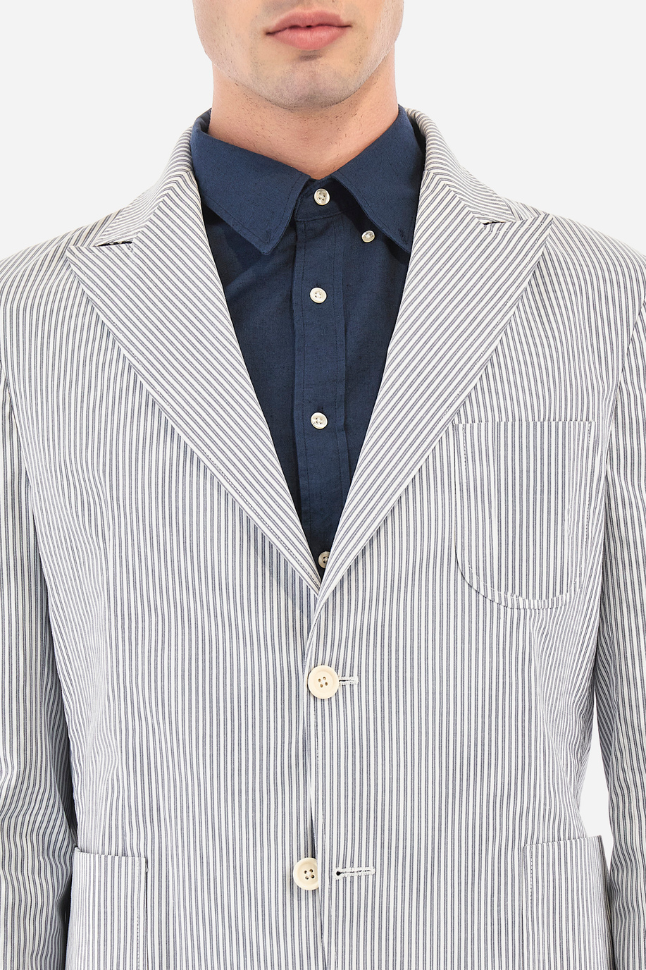 Men's jacket in regular fit cotton blend fabric - Von - Jackets | La Martina - Official Online Shop