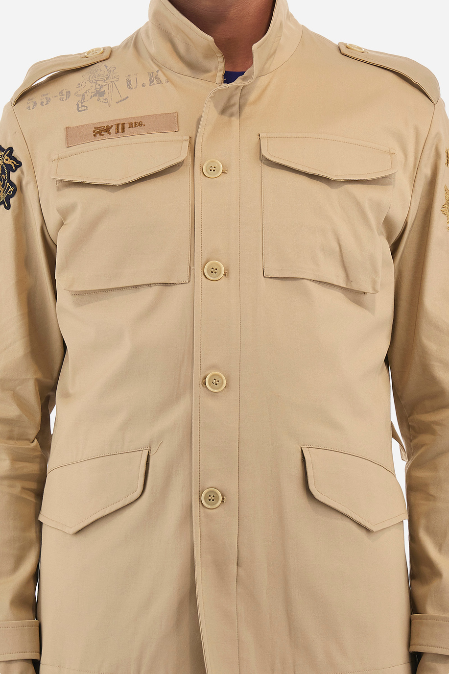 Men's regular fit cotton jacket - Vanek - SALE | La Martina - Official Online Shop