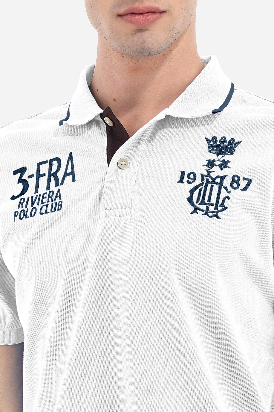 Regular fit 100% cotton short-sleeved polo shirt for men - Valma - Apparel | La Martina - Official Online Shop