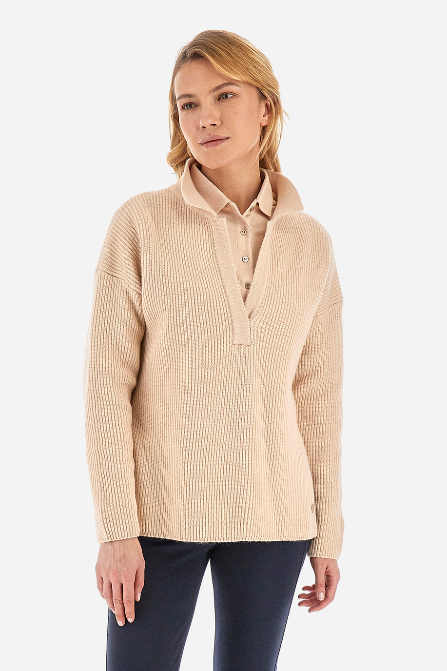 Sweater polo de corte recto - Wilma - Sudaderas | La Martina - Official Online Shop