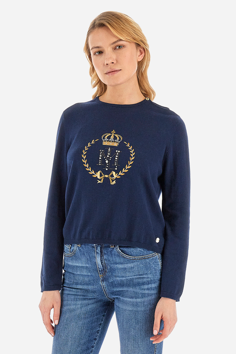 Women’s crew neck sweater - Wileen - Knitwear | La Martina - Official Online Shop