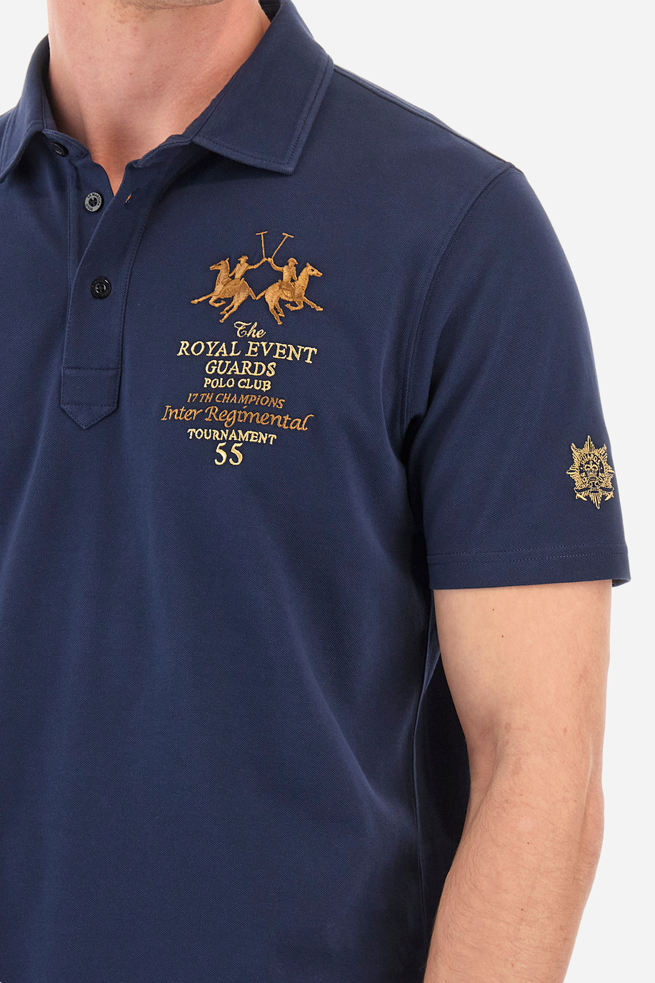 Regular-fit polo shirt in elasticated cotton - Yasmani - Guards - England | La Martina - Official Online Shop