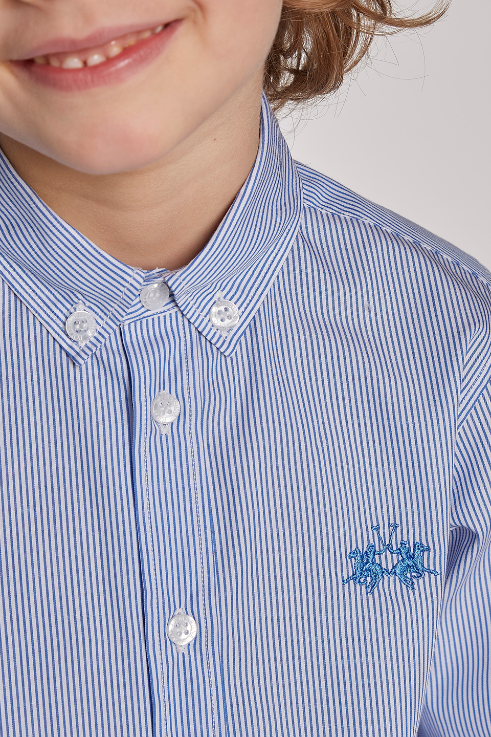 Chemise avec col à pointes boutonnées - La Martina - Official Online Shop