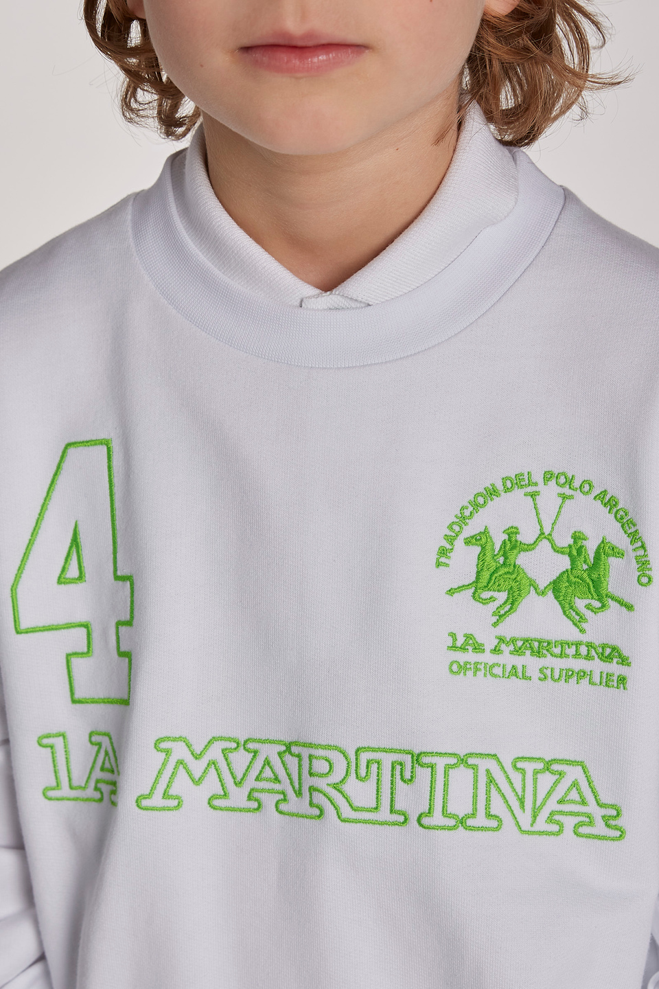 Sudadera de cuello redondo lisa - La Martina - Official Online Shop