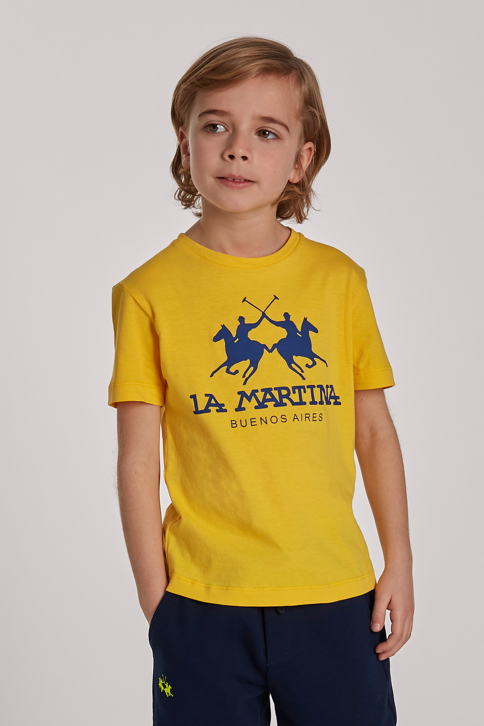 T-shirt uni à manches courtes - La Martina - Official Online Shop