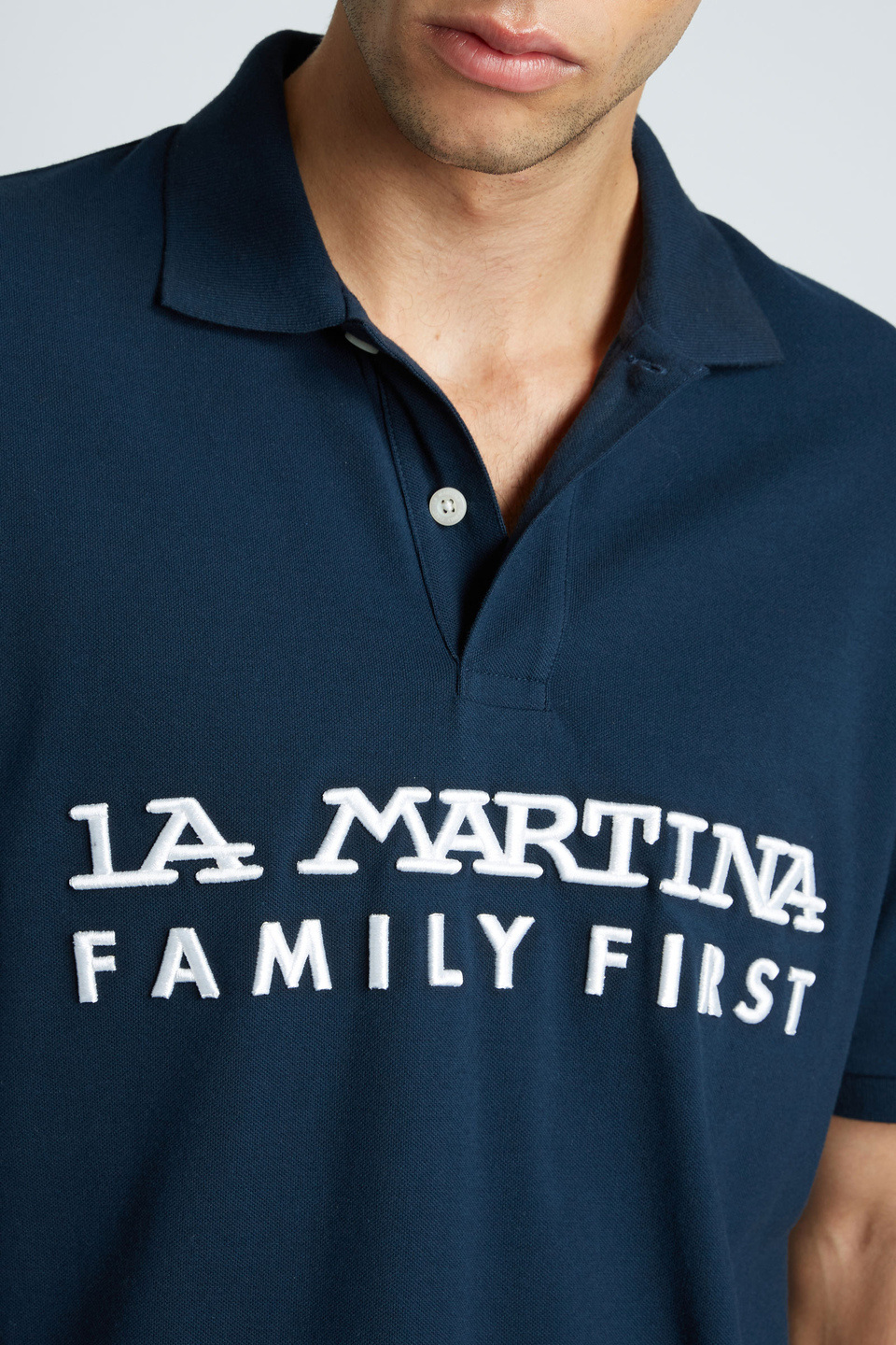 Polo da uomo a maniche corte in piqué modello over - La Martina - Official Online Shop