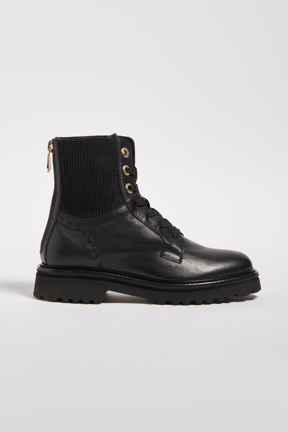 Brushed leather boots - La Martina - Official Online Shop