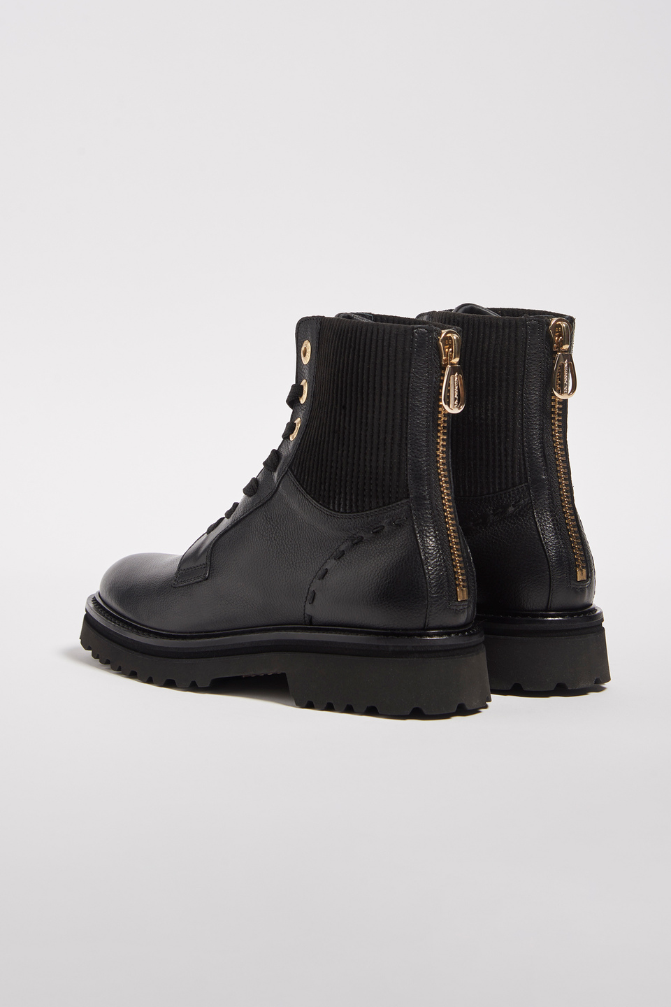 Brushed leather boots - La Martina - Official Online Shop