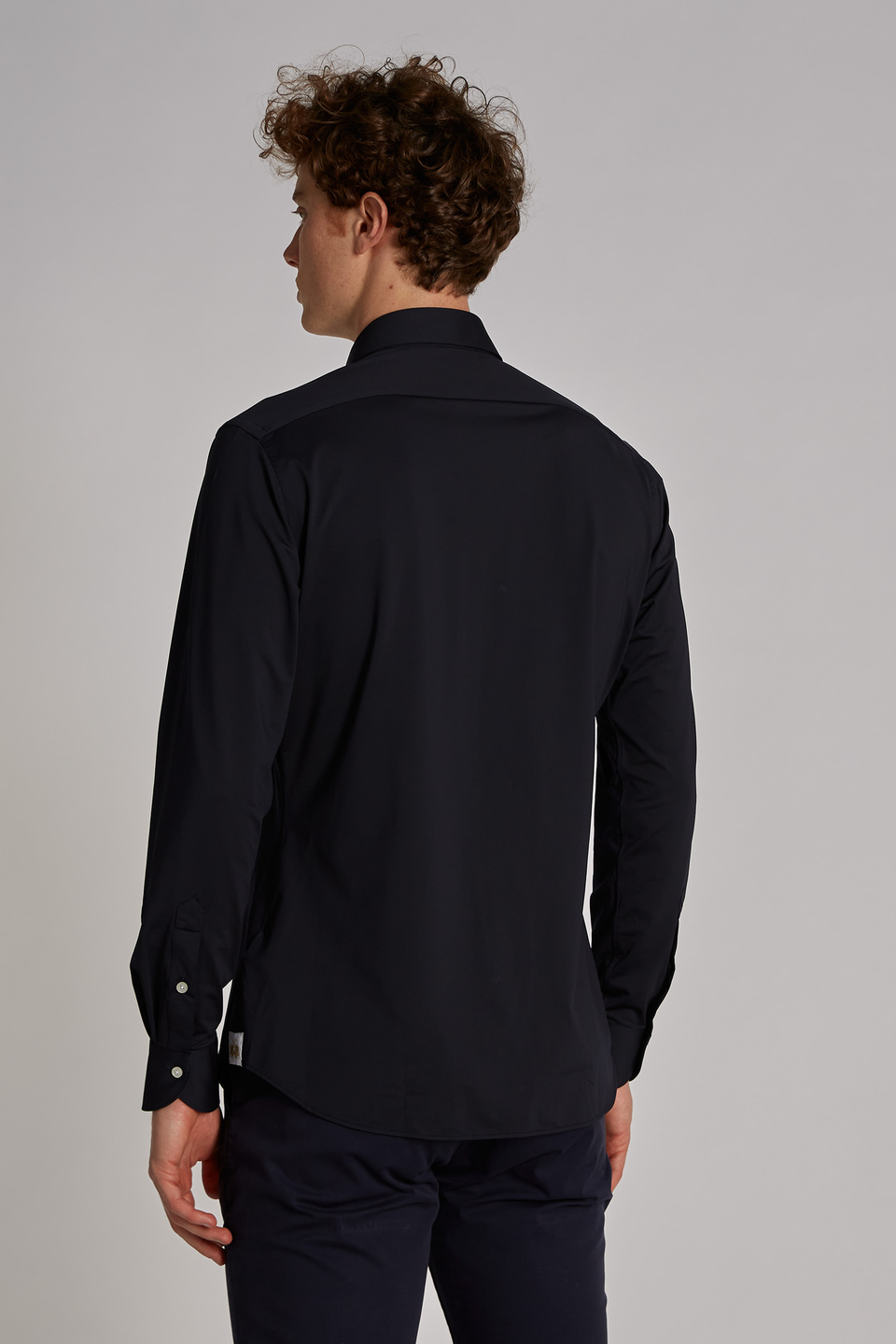Blue Ribbon-Herrenhemd aus Baumwolljersey und langen Ärmeln im klassischen Schnitt - La Martina - Official Online Shop