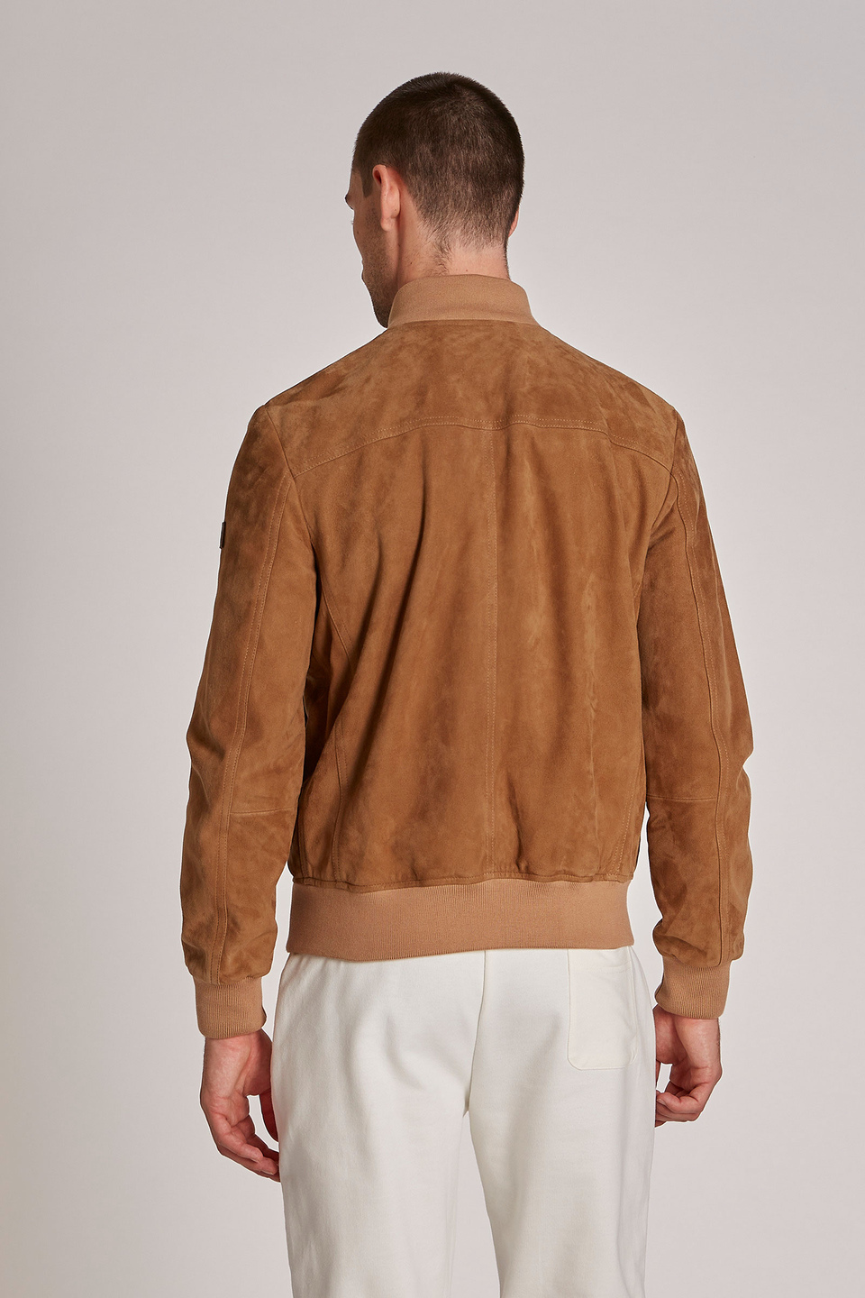 Men's button-up suede bomber jacket - La Martina - Official Online Shop