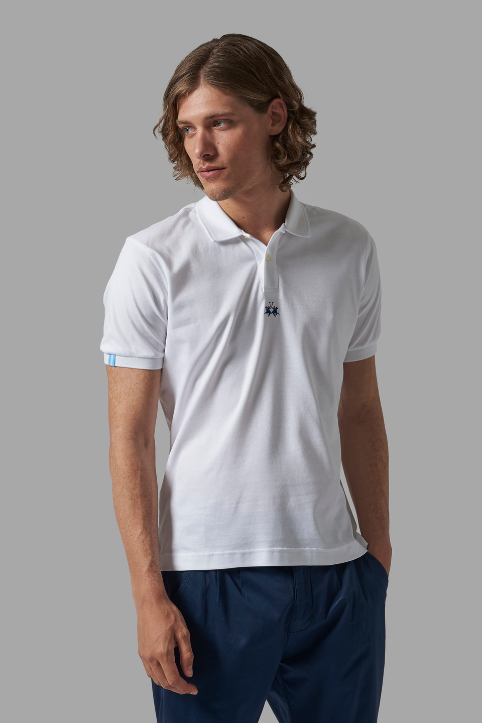 Men's short-sleeved regular-fit polo shirt - La Martina - Official Online Shop
