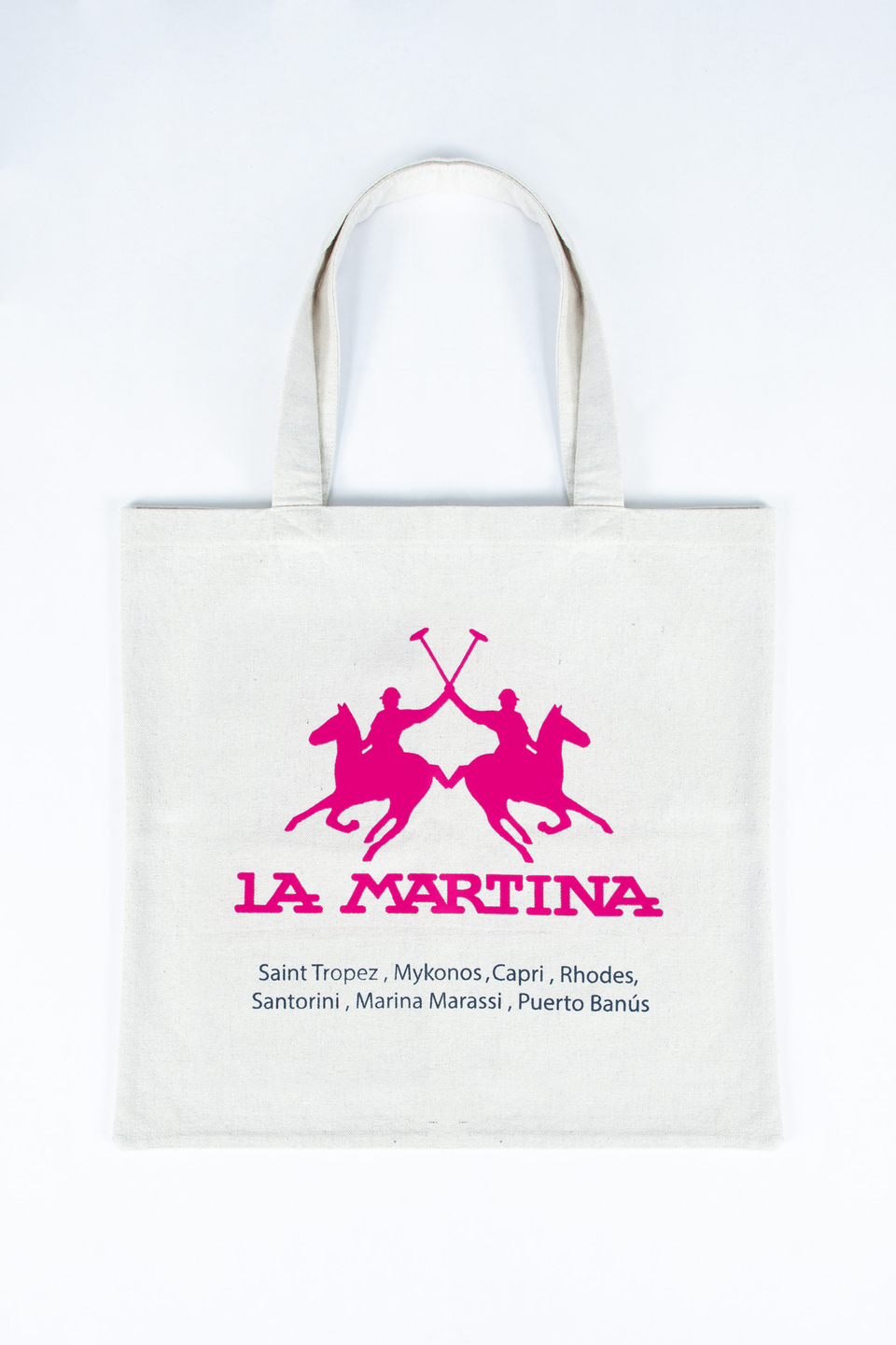 Unisex canvas tote bag with double handles - La Martina - Official Online Shop