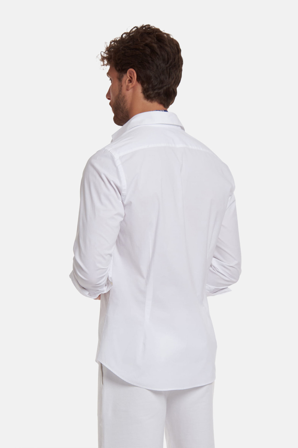 Slim-fit stretch cotton shirt - La Martina - Official Online Shop