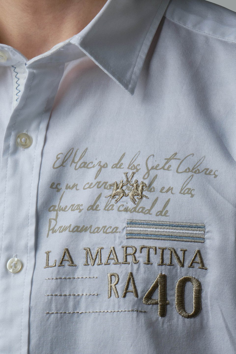 Slim-fit 100% cotton shirt - La Martina - Official Online Shop