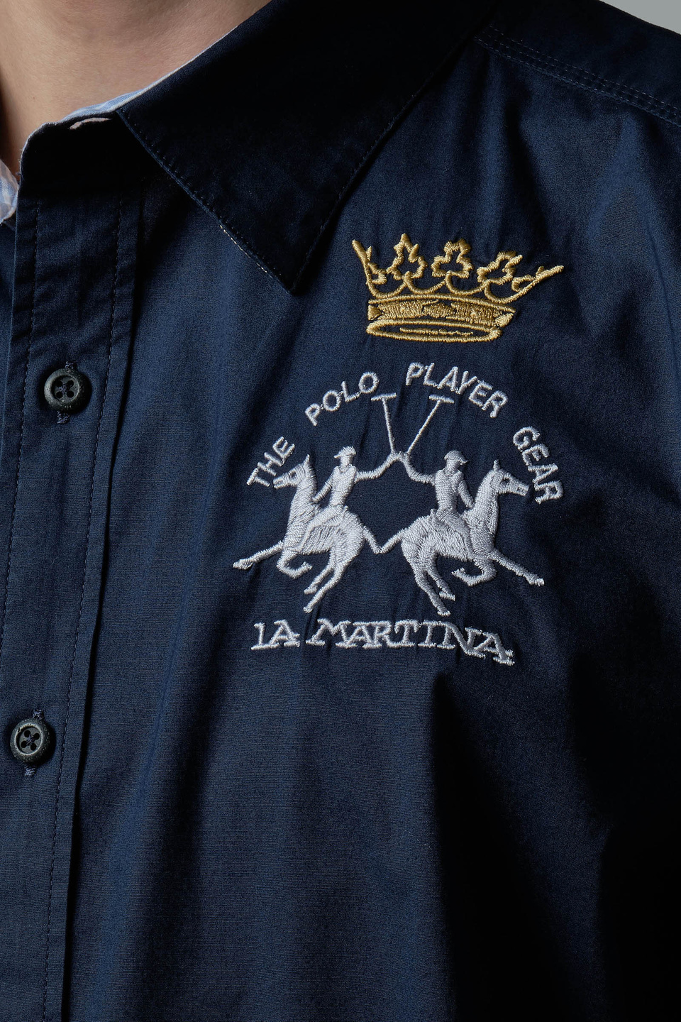 Hemd aus Baumwollstretch Regular Fit - La Martina - Official Online Shop