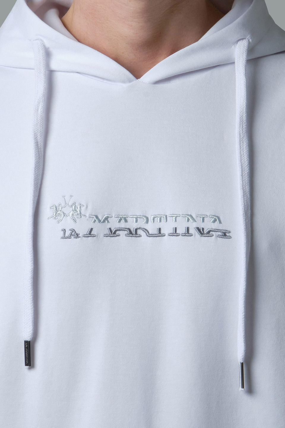 Regular-fit brushed cotton sweatshirt - La Martina - Official Online Shop