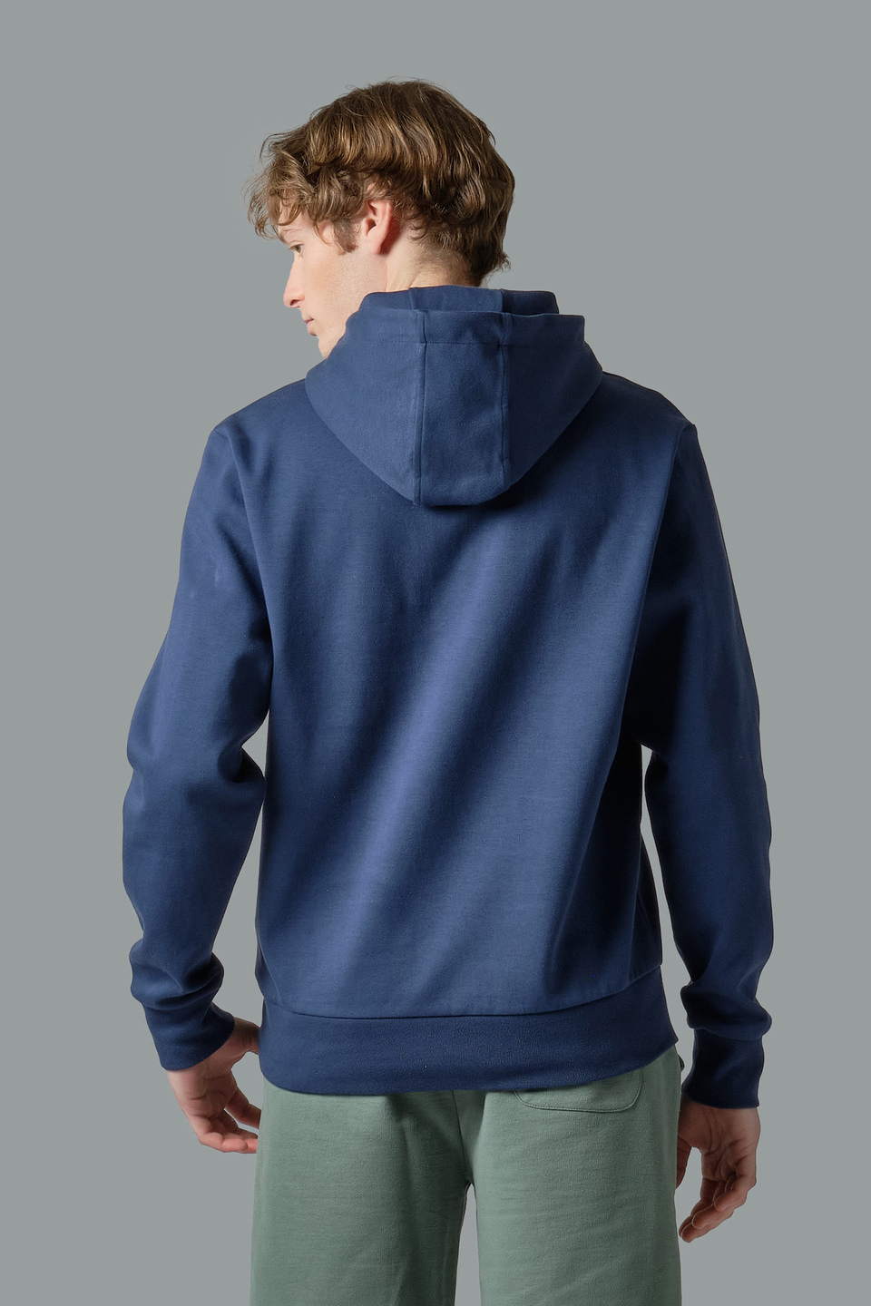 Regular-fit brushed cotton sweatshirt - La Martina - Official Online Shop