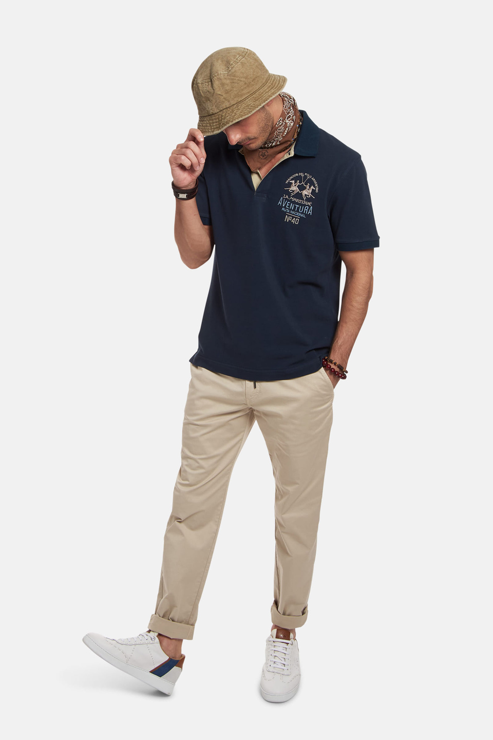 Men's short-sleeved, regular fit polo shirt - La Martina - Official Online Shop
