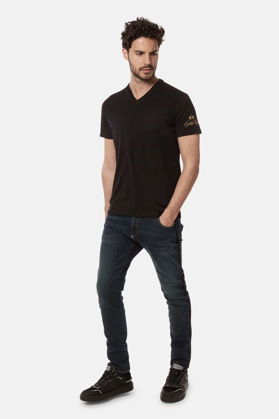 Men's regular-fit cotton t-shirt - La Martina - Official Online Shop