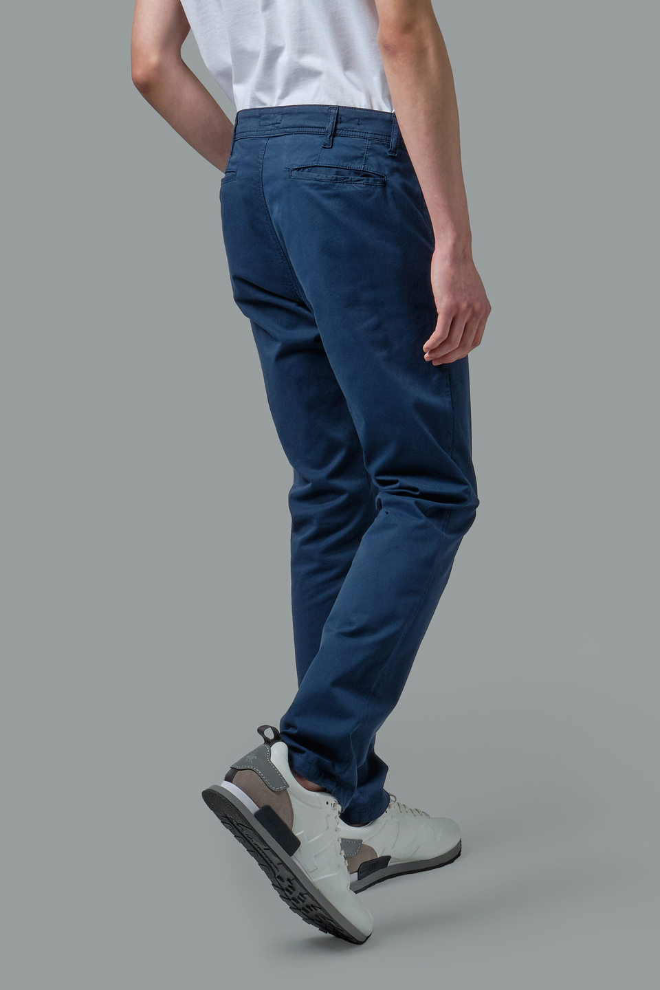 Pantalon homme en coton stretch coupe slim - La Martina - Official Online Shop