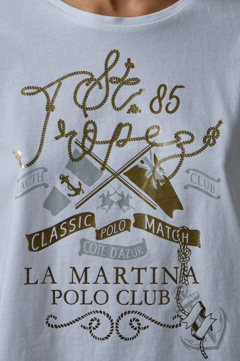 Regular-fit 100% cotton T-shirt - La Martina - Official Online Shop