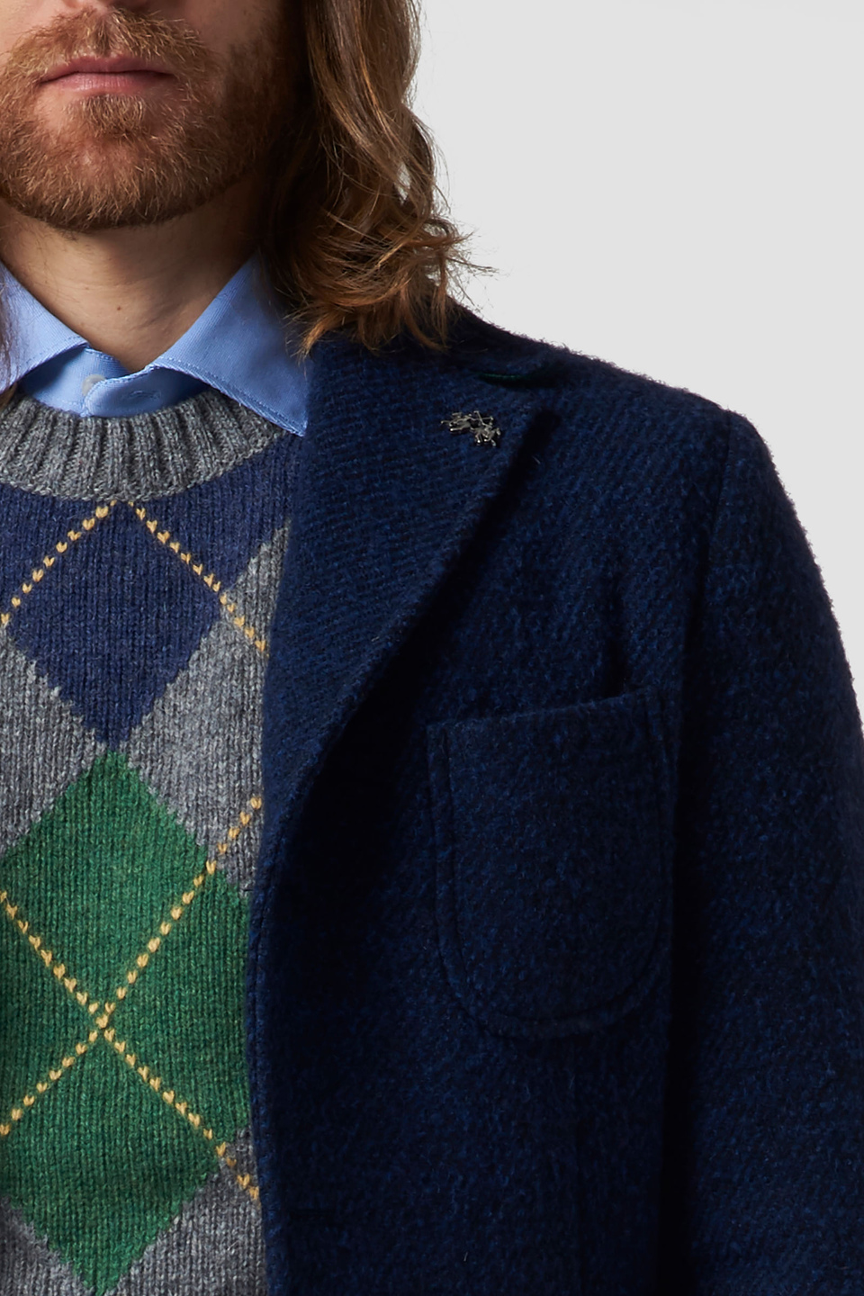 Wool-blend blazer - La Martina - Official Online Shop