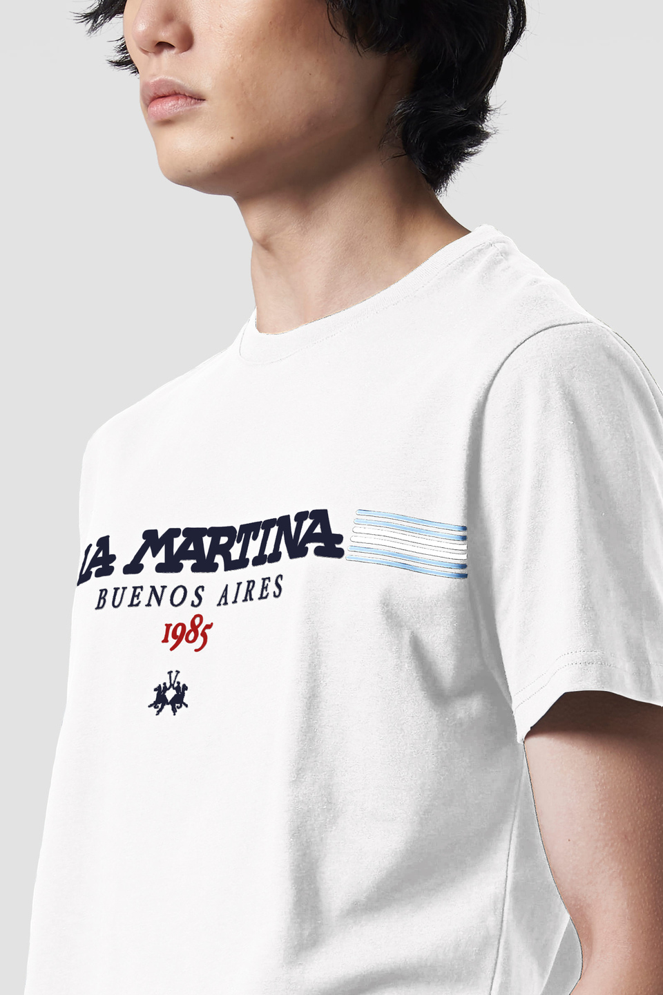 Printed cotton T-shirt - La Martina - Official Online Shop