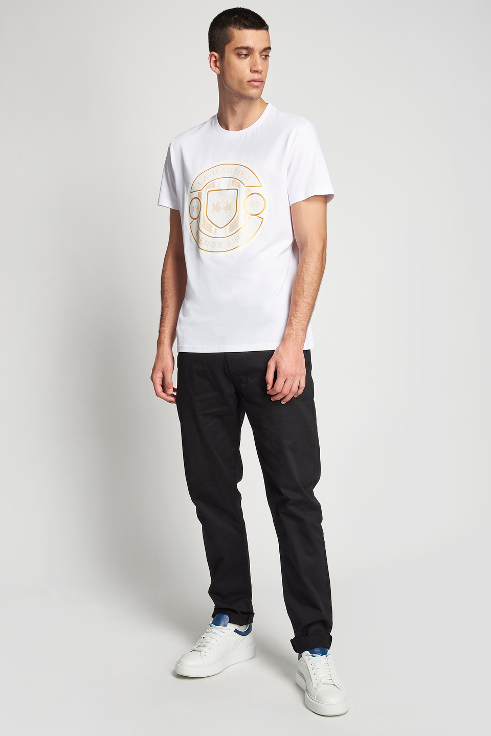 Printed cotton T-shirt - La Martina - Official Online Shop