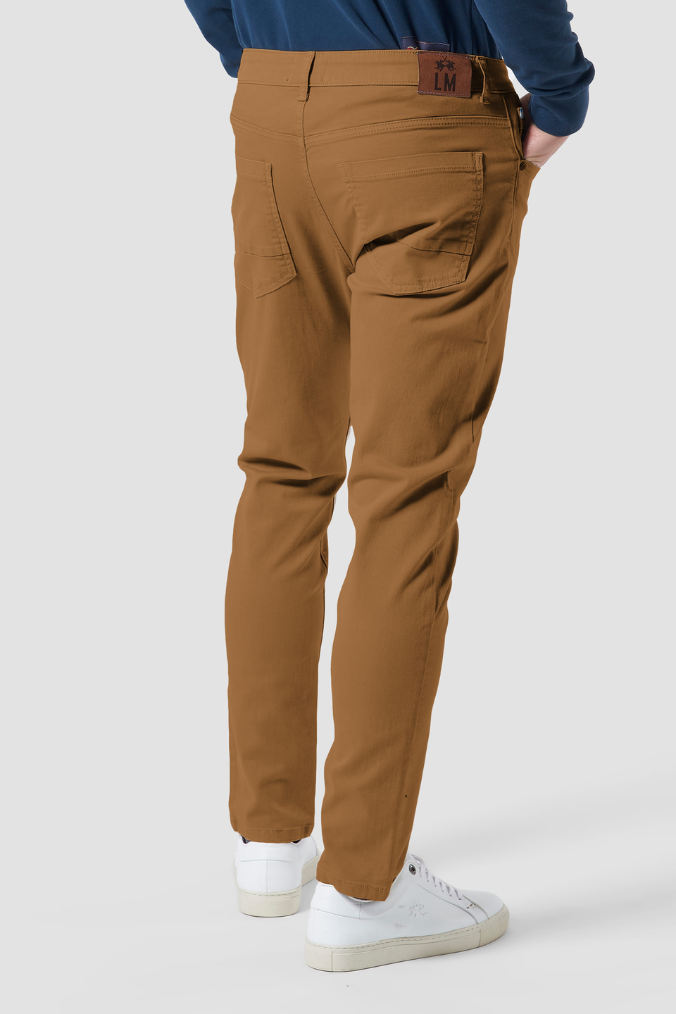 5-pocket stretch cotton trousers - La Martina - Official Online Shop