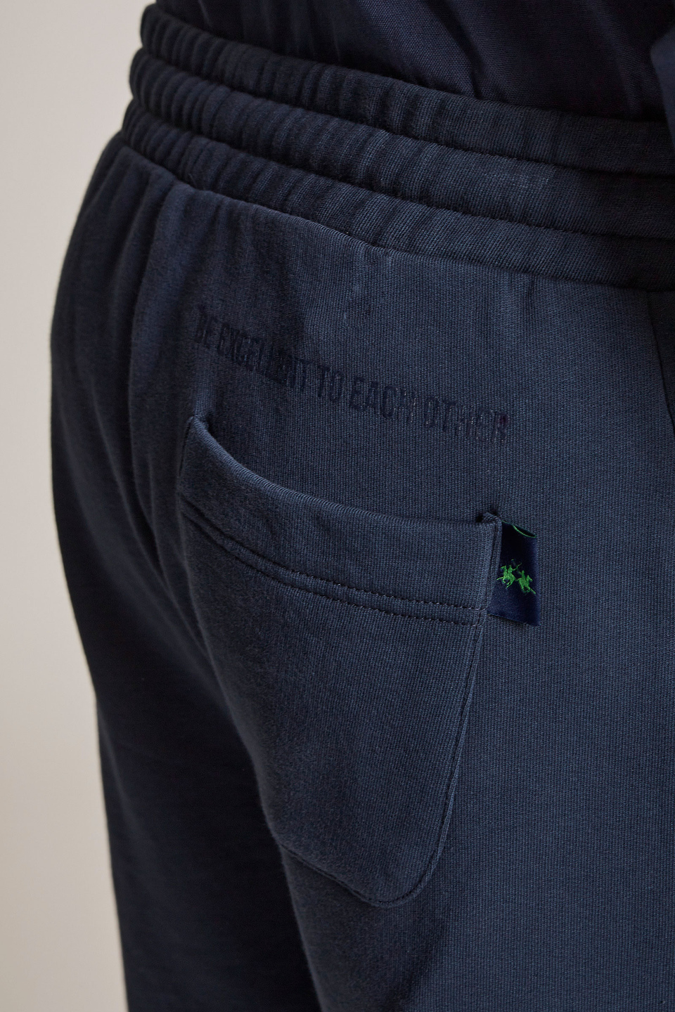 Men's oversized Bermuda shorts in 100% stretch cotton fabric - La Martina - Official Online Shop