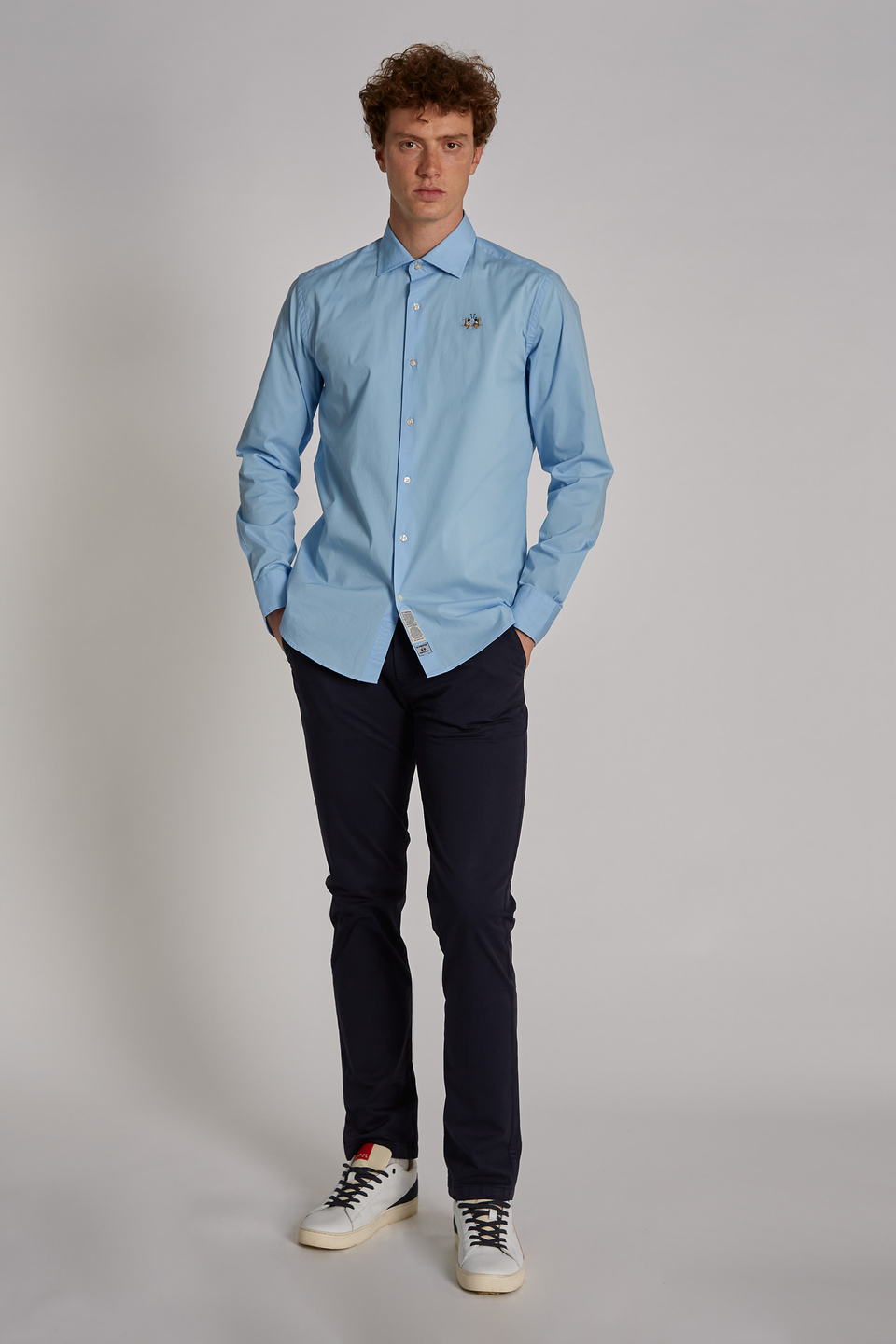 Camicia da uomo a maniche lunghe slim fit - La Martina - Official Online Shop