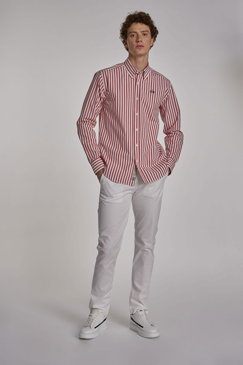 Camicia da uomo a maniche lunghe regular fit - La Martina - Official Online Shop