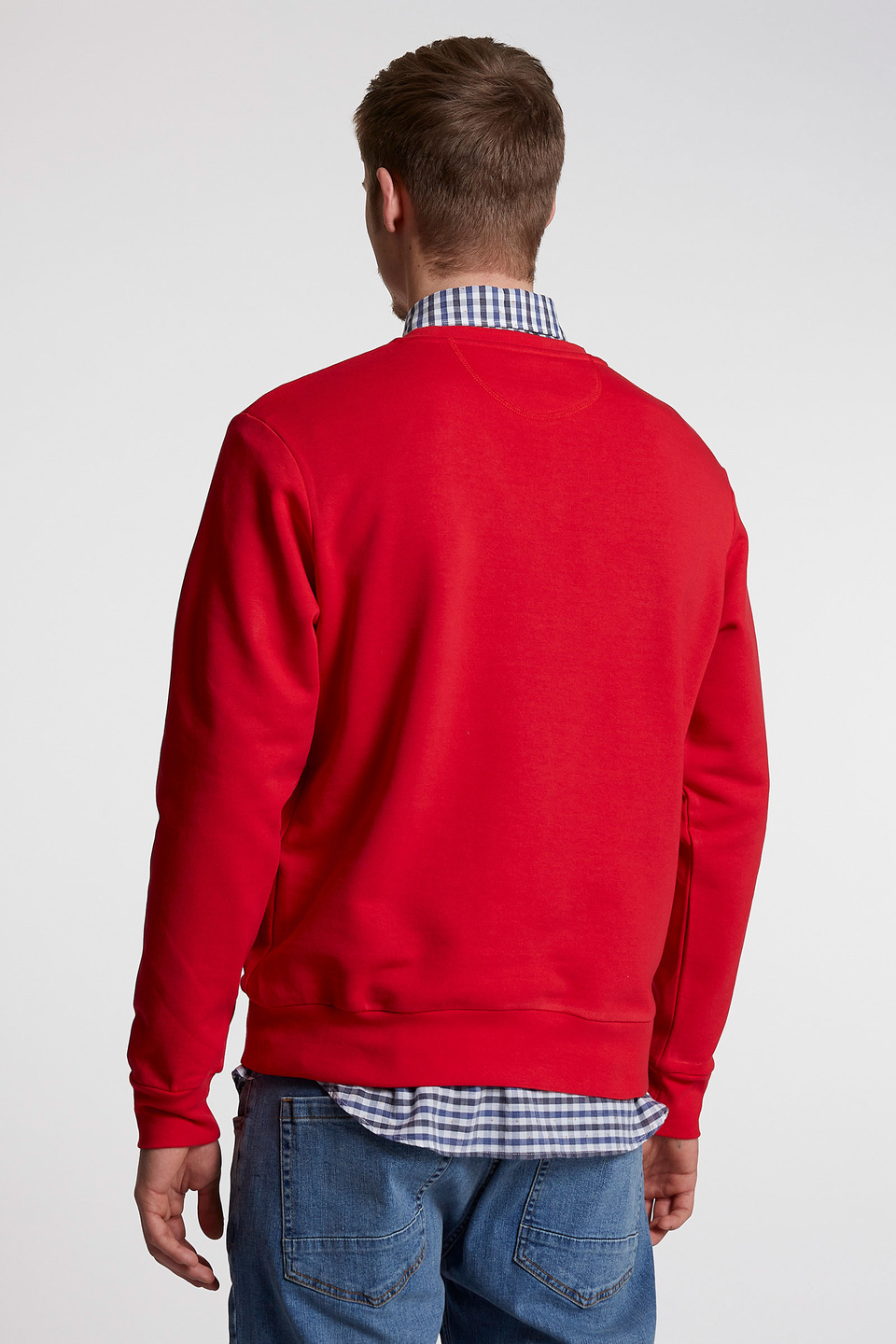 Herren-Sweatshirt mit Rundhalsausschnitt aus Baumwolle im Regular Fit - La Martina - Official Online Shop