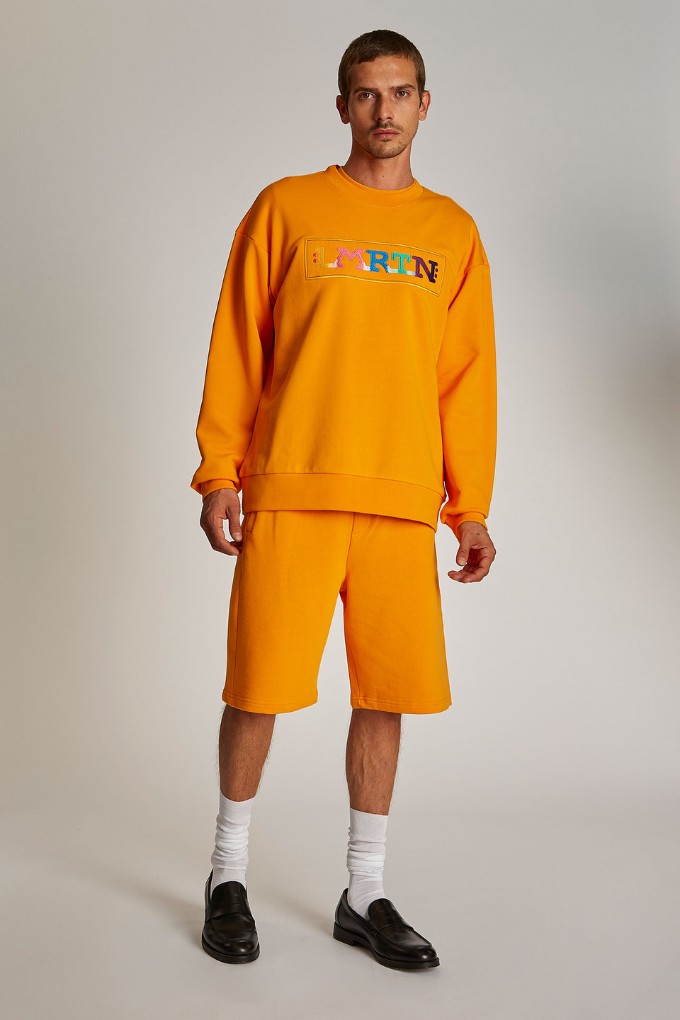 Herren-Sweatshirt aus 100 % Baumwolle mit runden Ausschnitt, oversized Modell - La Martina - Official Online Shop