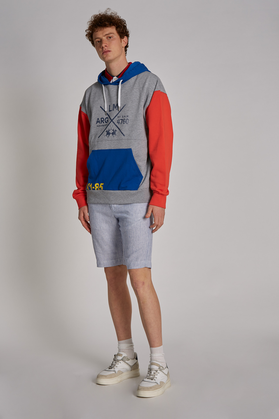 Herren-Sweatshirt aus Baumwollmix mit Reißverschluss, oversized Modell - La Martina - Official Online Shop