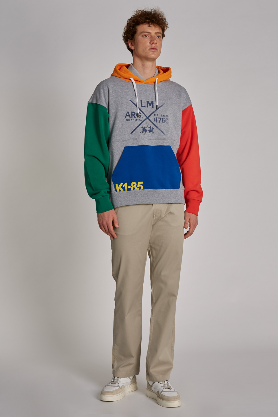 Men's oversized zip-up sweatshirt in cotton-blend fabric - La Martina - Official Online Shop