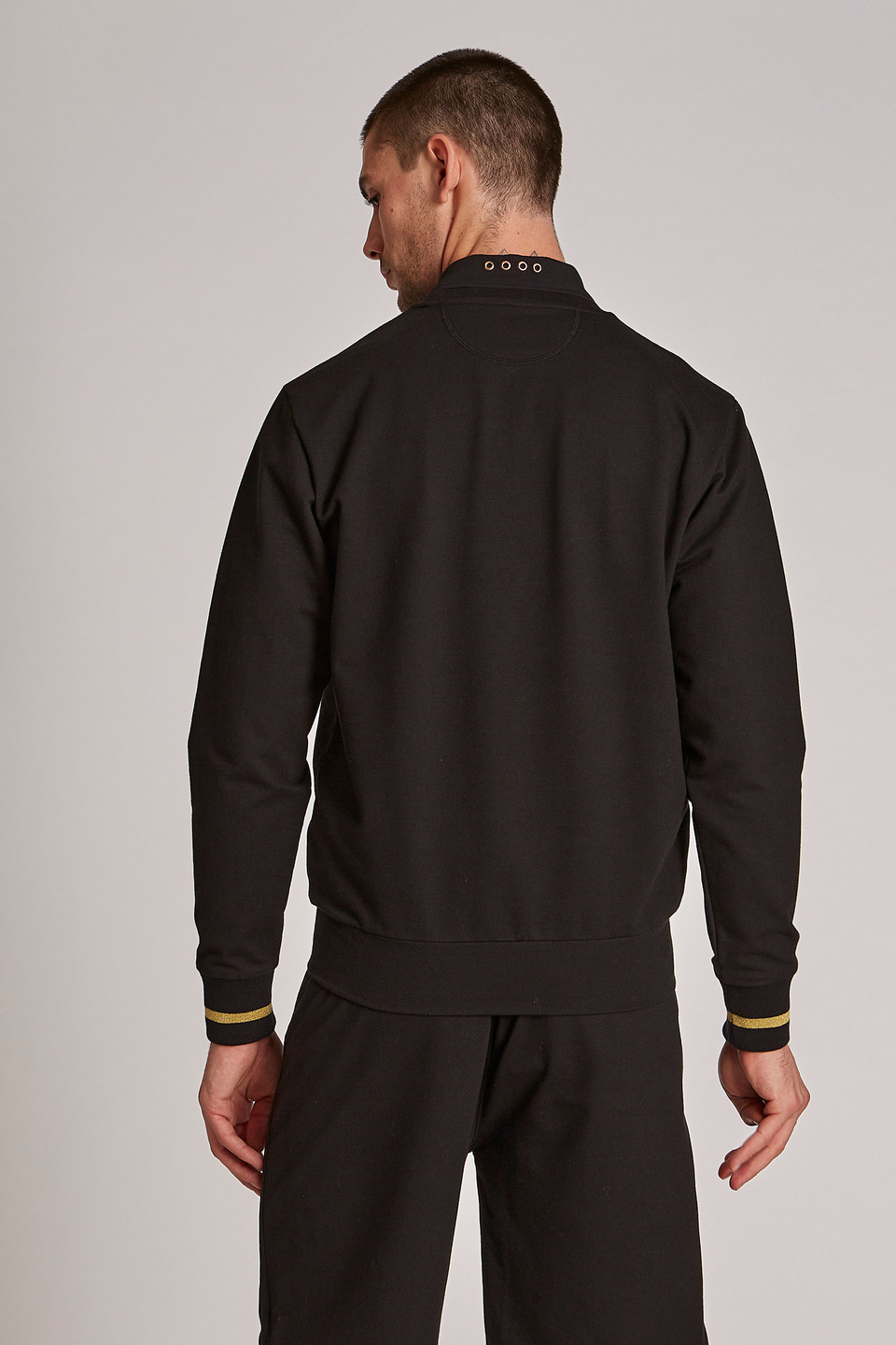 Herren-Sweatshirt mit Rundhalsausschnitt aus Baumwollmix im Regular Fit - La Martina - Official Online Shop