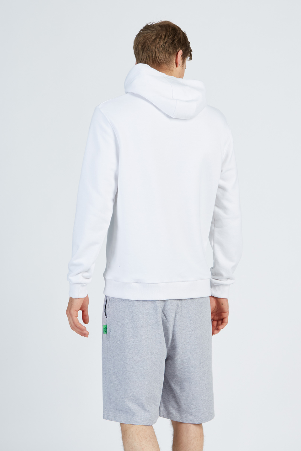 Men's cotton hoodie with a front pocket - La Martina - Official Online Shop