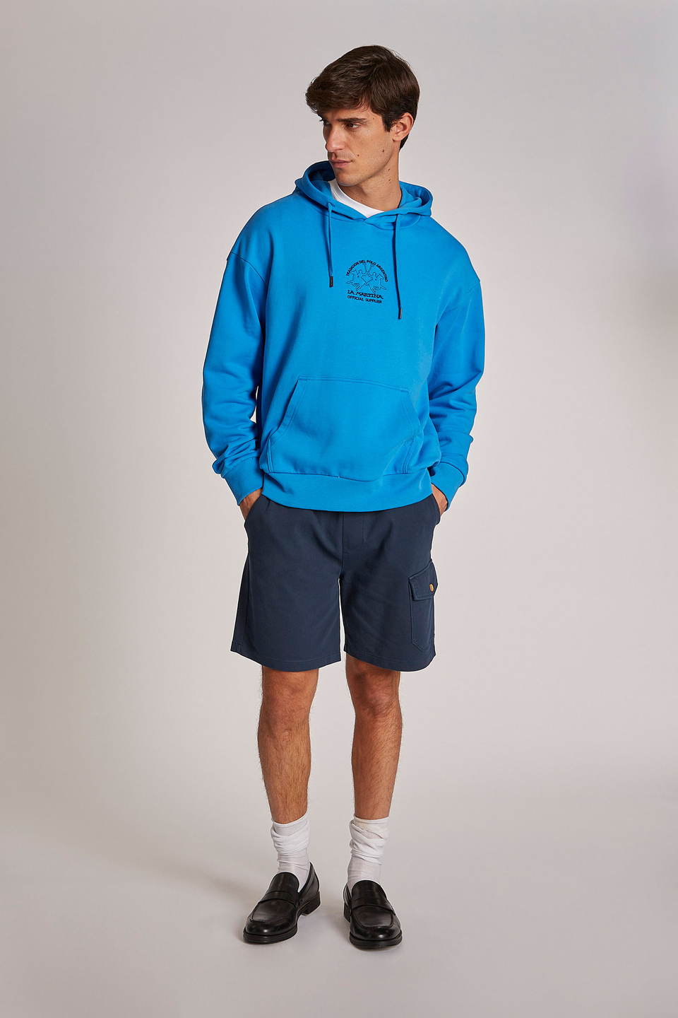 Sweat-shirt à capuche homme 100% coton, à capuche et coupe confort - La Martina - Official Online Shop