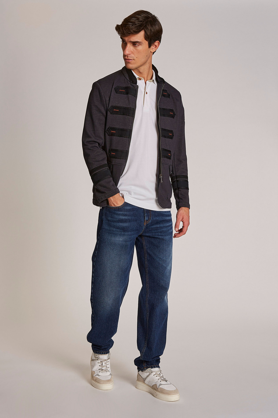 Men's regular-fit cotton Royal British jacket - La Martina - Official Online Shop