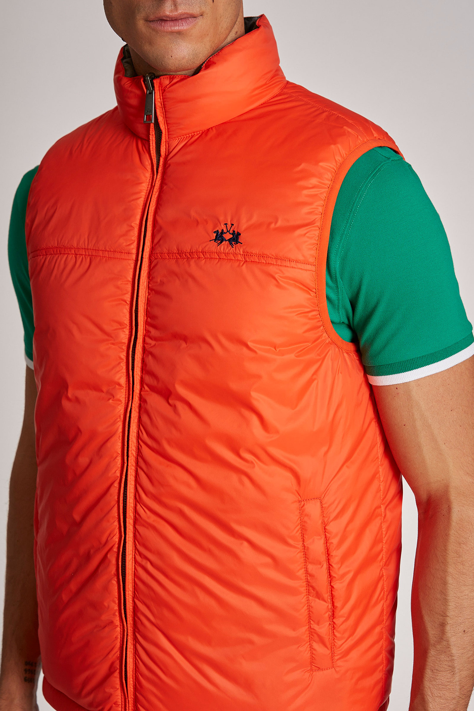 Men's sleeveless high-neck down jacket - La Martina - Official Online Shop