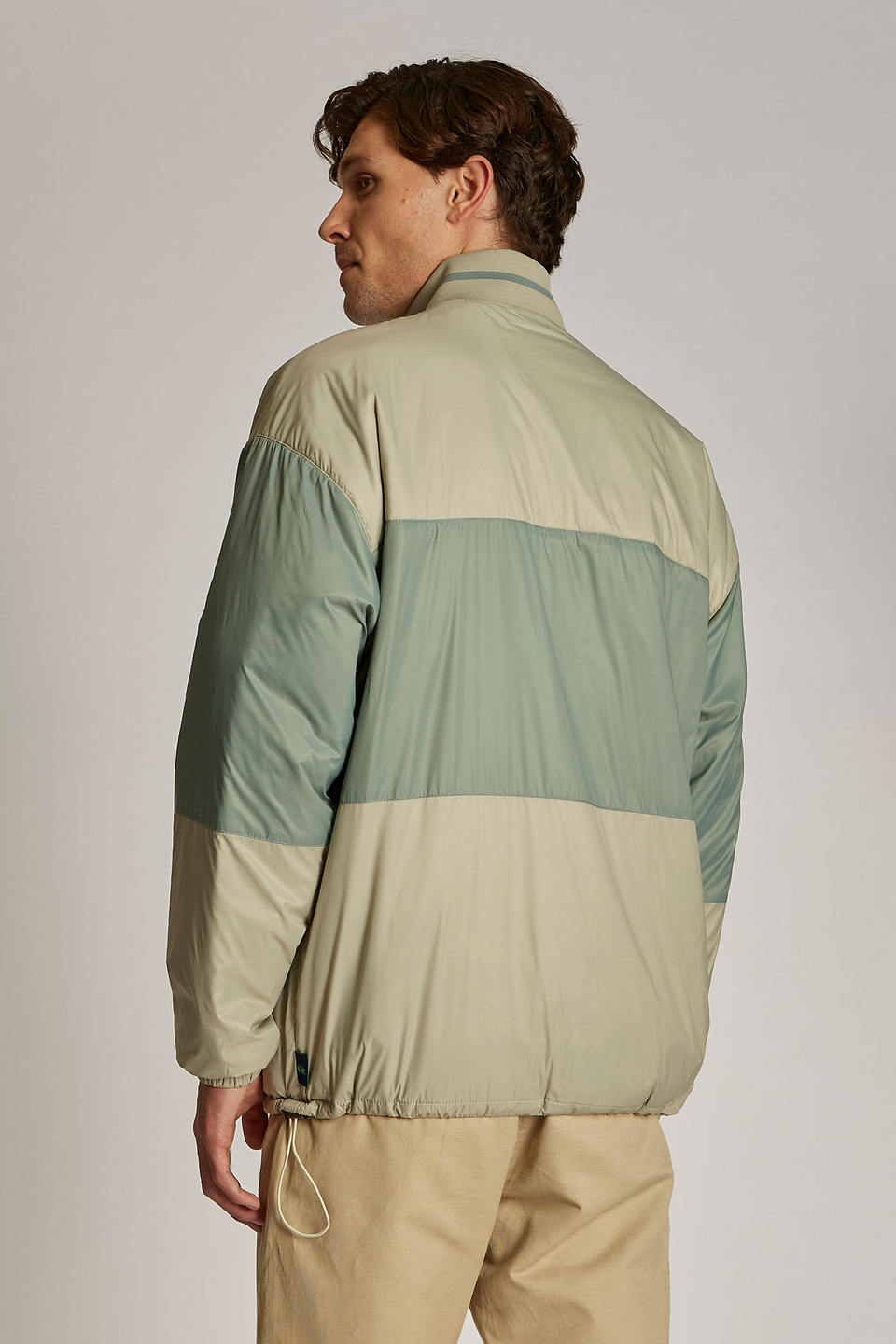 Men's oversized technical fabric sweatshirt featuring front band detail - La Martina - Official Online Shop