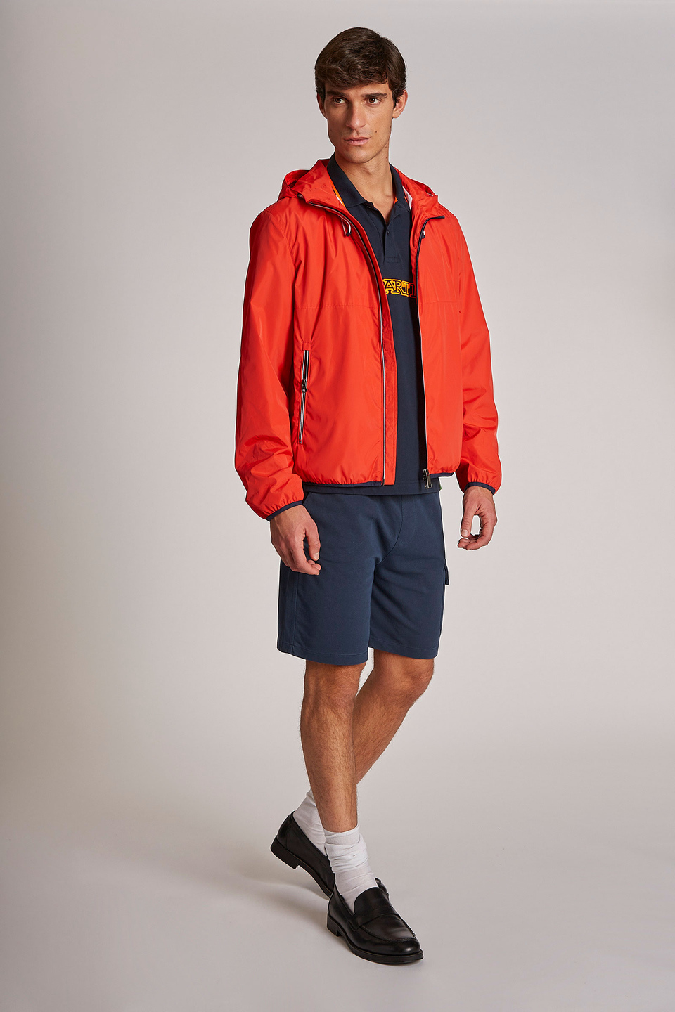 Men's long-sleeved regular-fit nylon jacket - La Martina - Official Online Shop