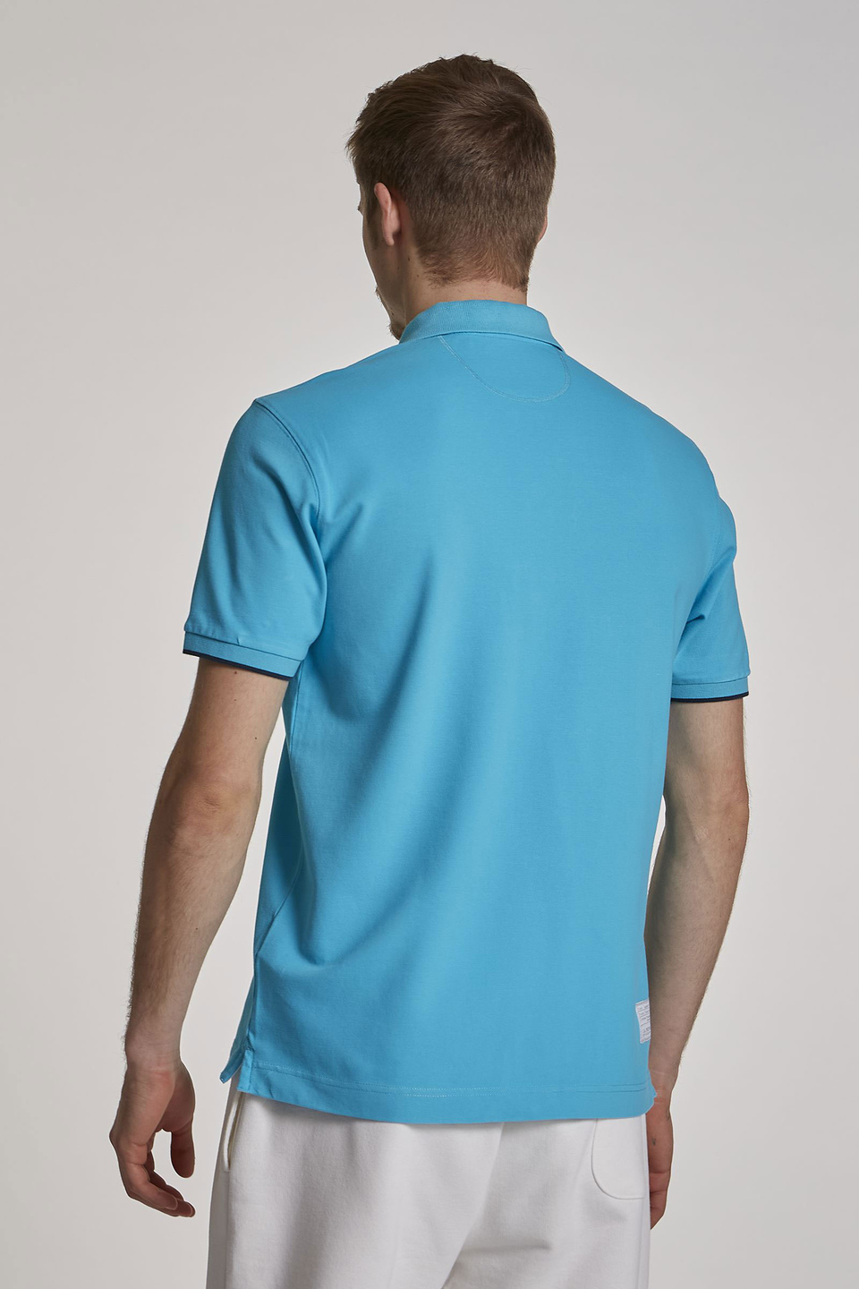 Polo homme en coton stretch à manches courtes et coupe classique - La Martina - Official Online Shop